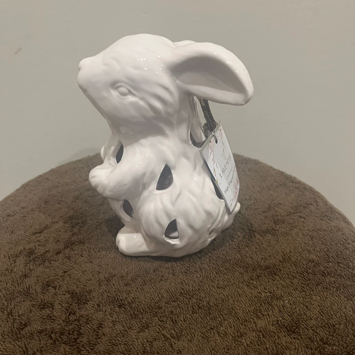 White Bunny Ceramic Lavender Sachet Holder - photo 5