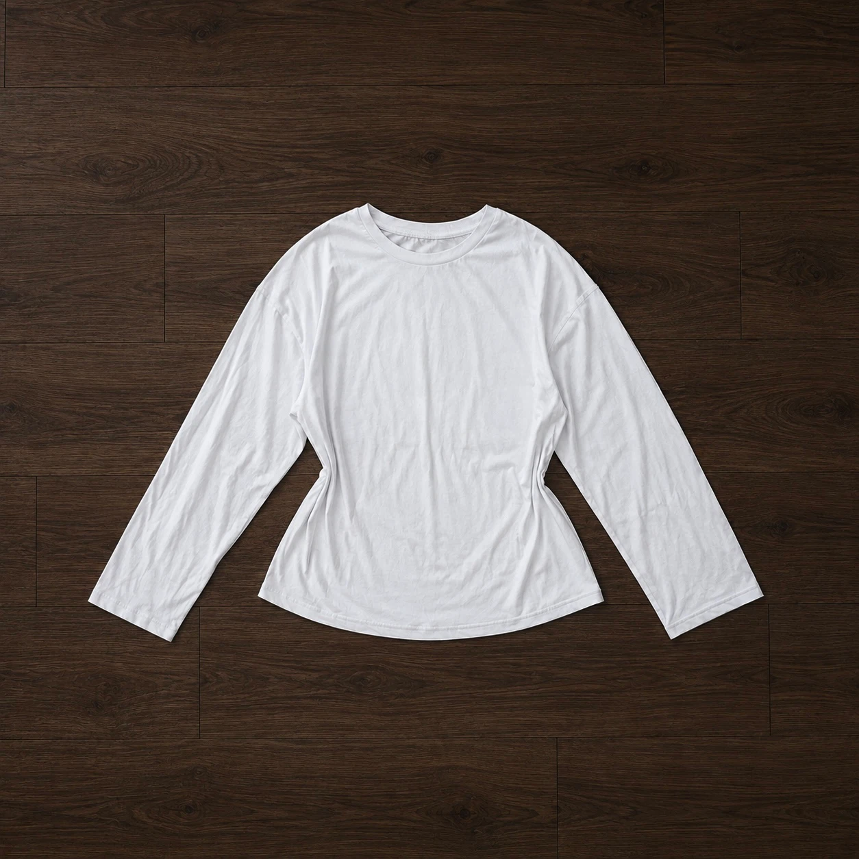 SHEIN MUSERA White Oversized Long Sleeve Top – 100% Cotton