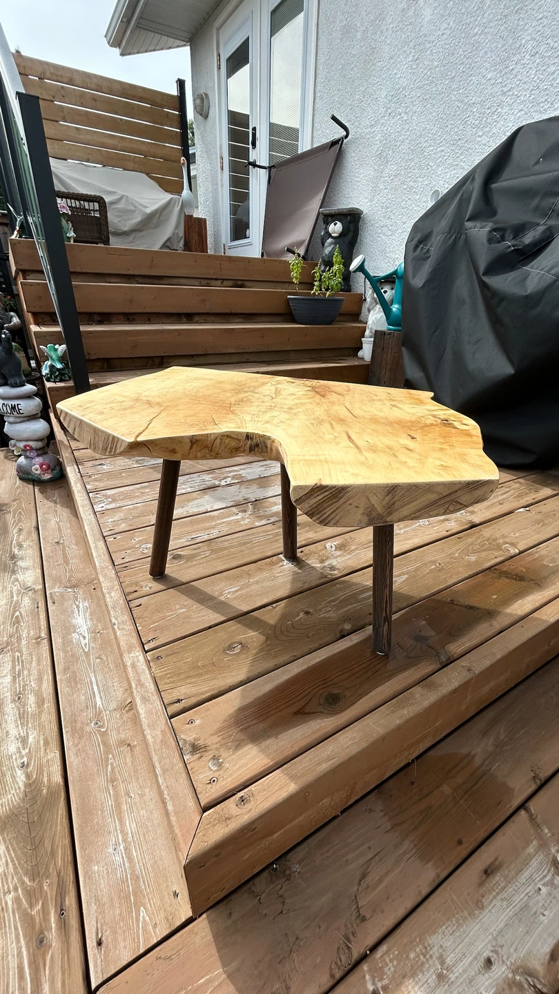 Live edge plant stand