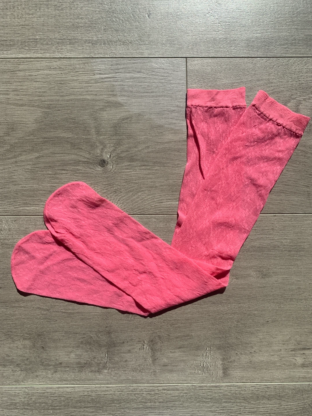 Pink Patterned Knee-High Socks
