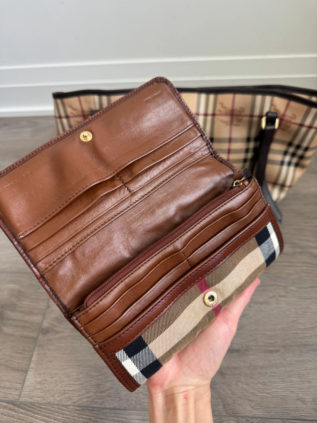 Burberry   Leighton press-stud-fastening wallet Authentic - photo 4