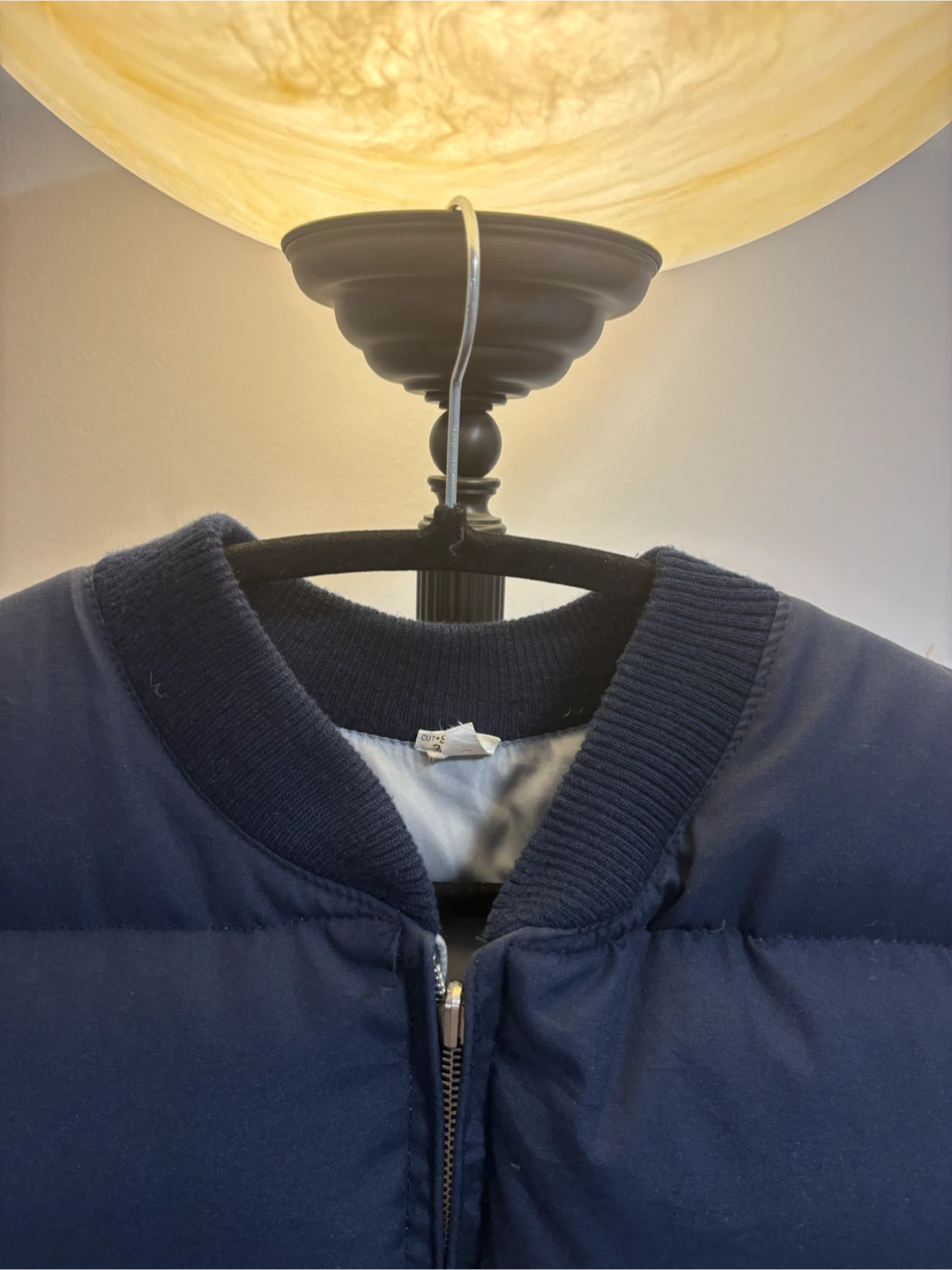 Vintage 80s Navy Blue & Grey Reversible Puffer Vest - photo 3