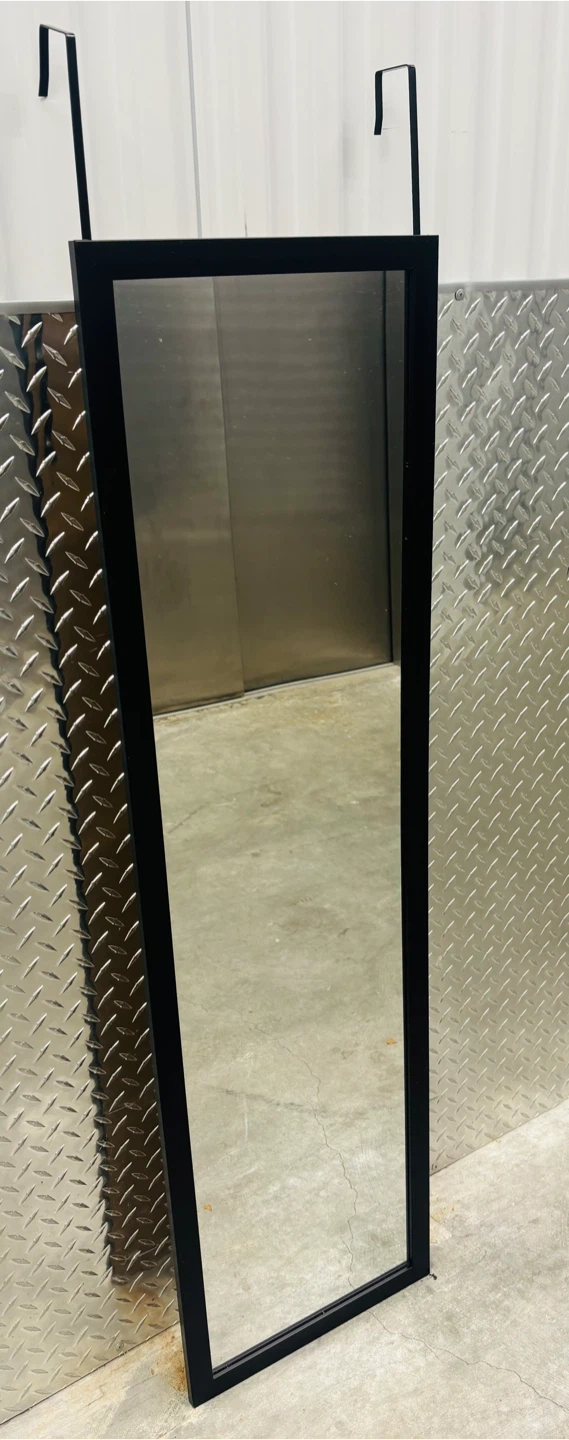 Black Over-the-Door Full Length Mirror