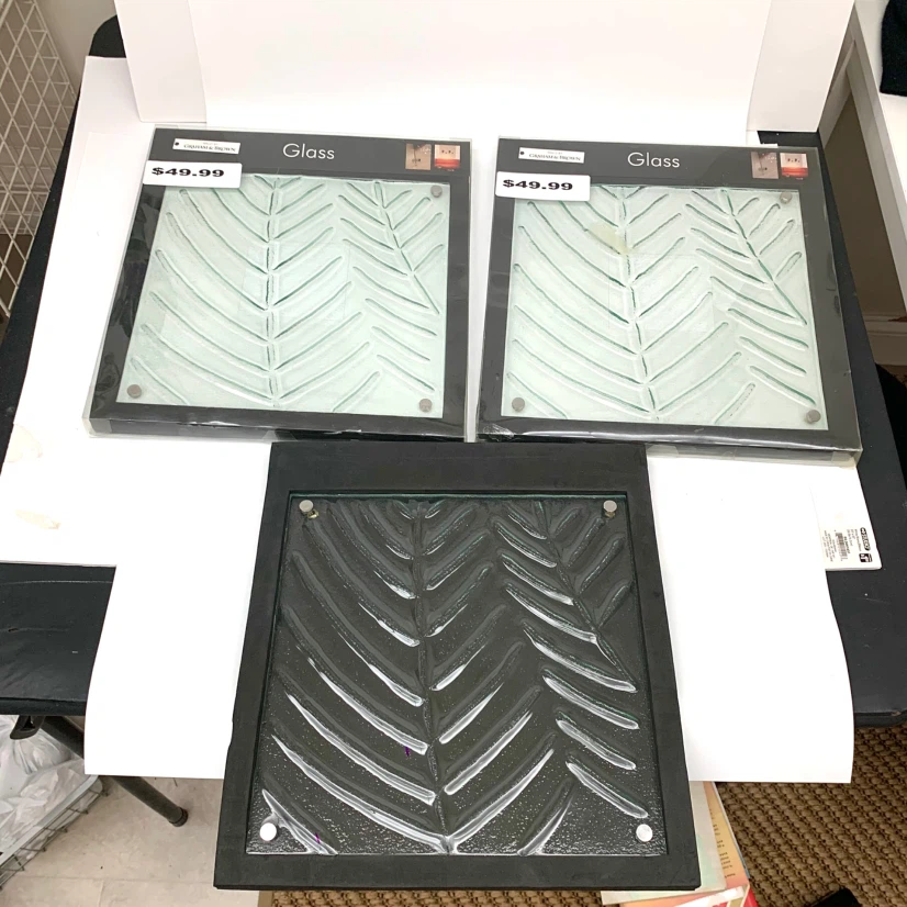 Graham & Brown Glass Art Panels - Set of 3