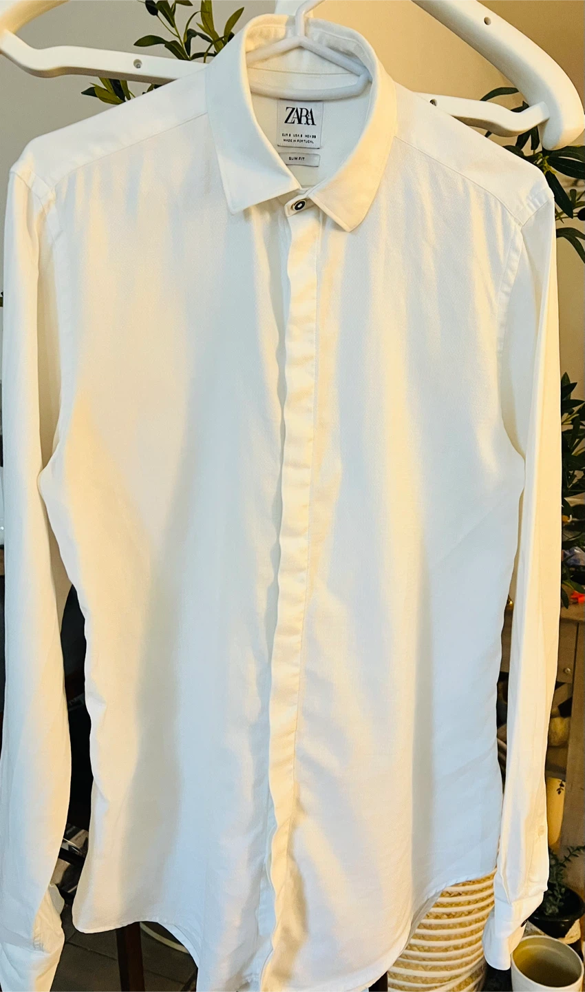 Zara Slim Fit White Shirt (S)
