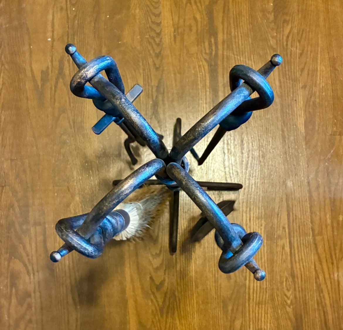 Wrought Iron Fireplace Tool Set with Stand - photo 5