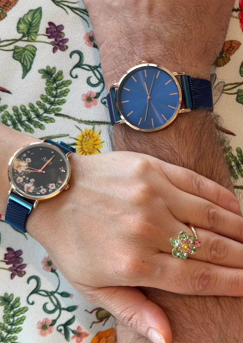 Dark blue watches wrist size.  Women one has gift box .Each 30$