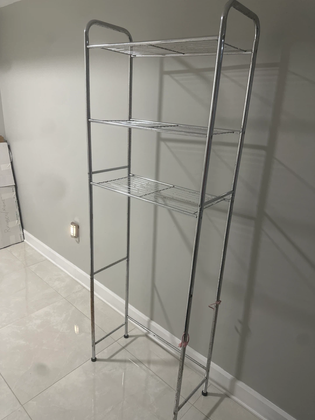 Chrome Over-the-Toilet Storage Shelving Unit