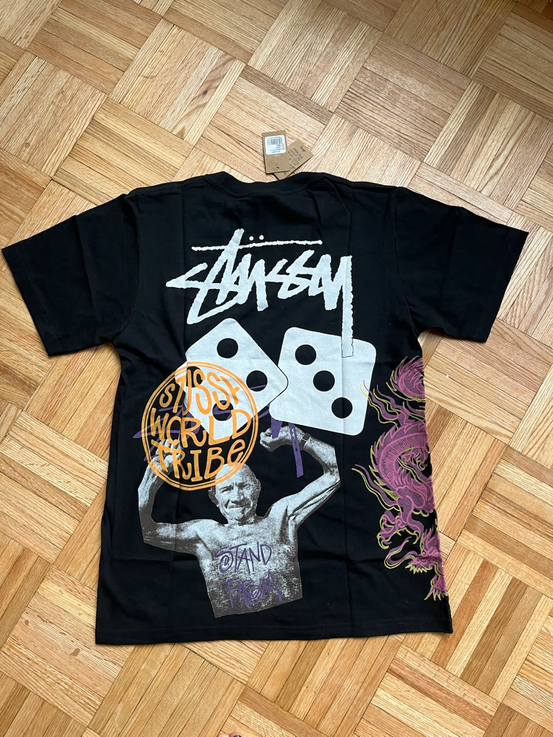 NEW Stüssy Strike Graphic Pigment Dyed T Shirt