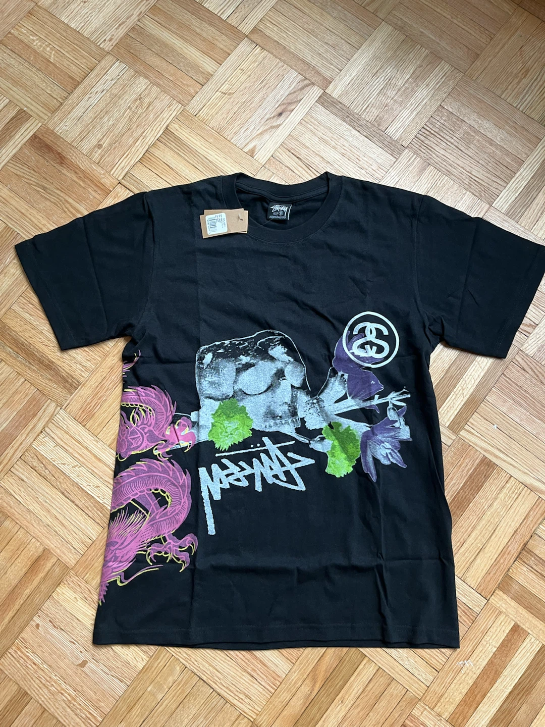 NEW Stüssy Strike Graphic Pigment Dyed T Shirt - photo 2