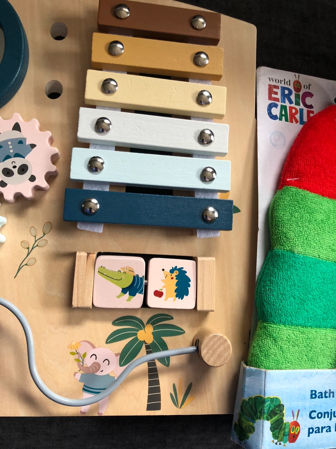 Wooden Activity Board & Eric Carle Bath Mitt - photo 2