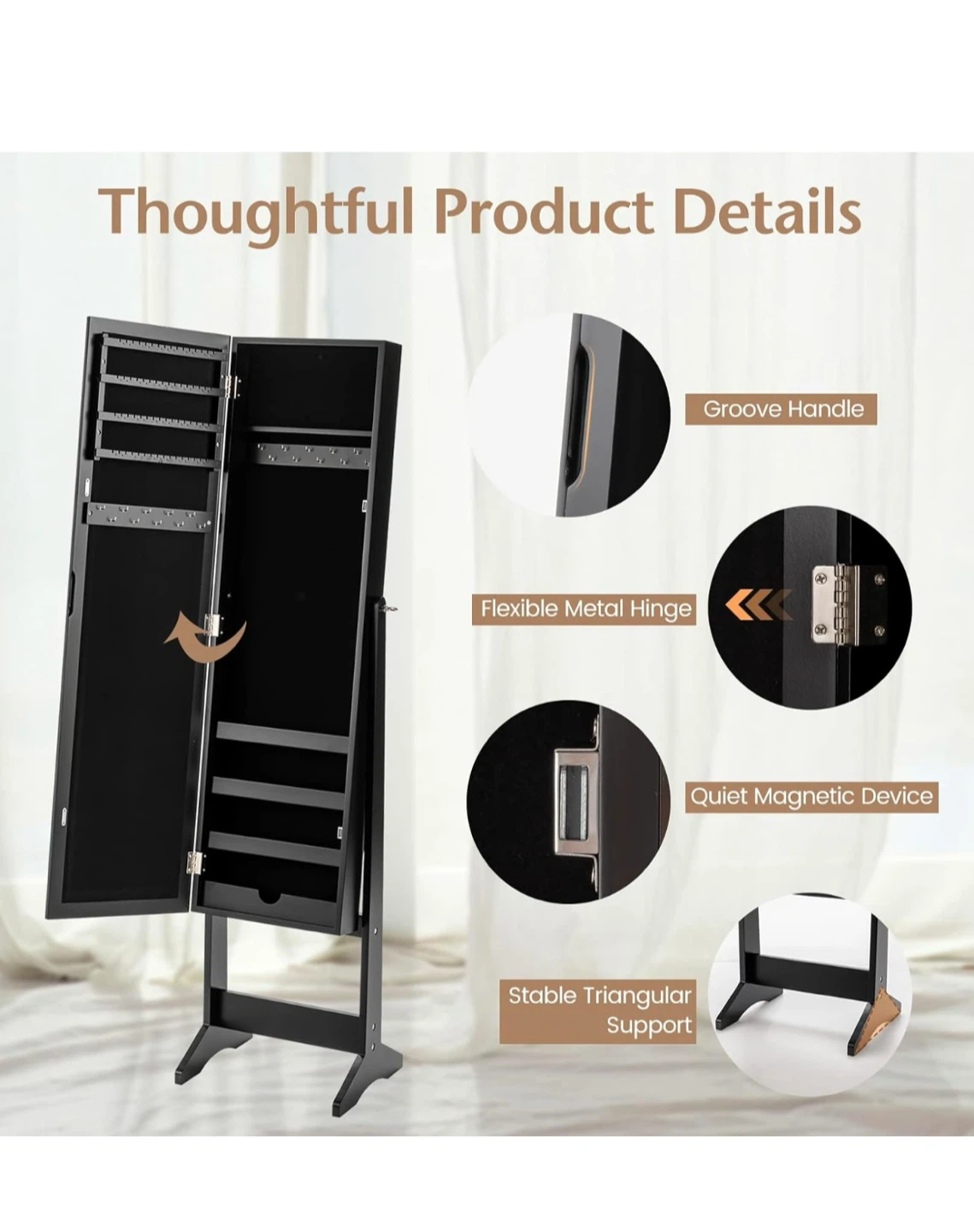Full-Length Mirror Jewellery Cabinet - photo 2