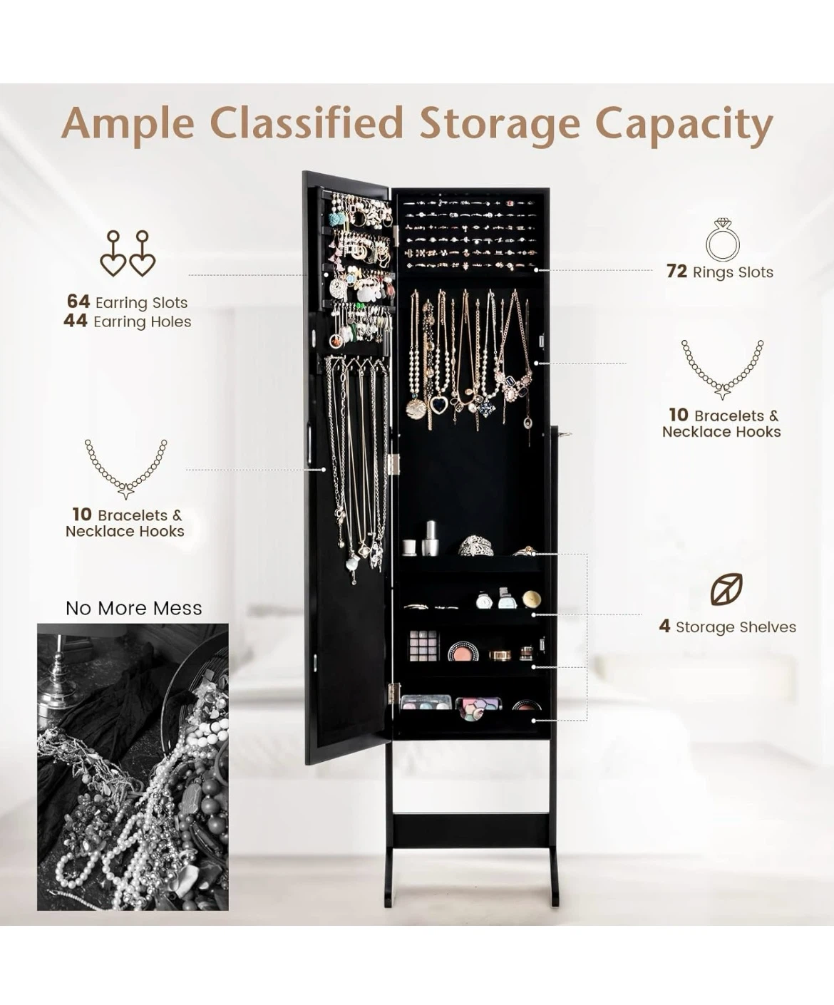 Full-Length Mirror Jewellery Cabinet - photo 5