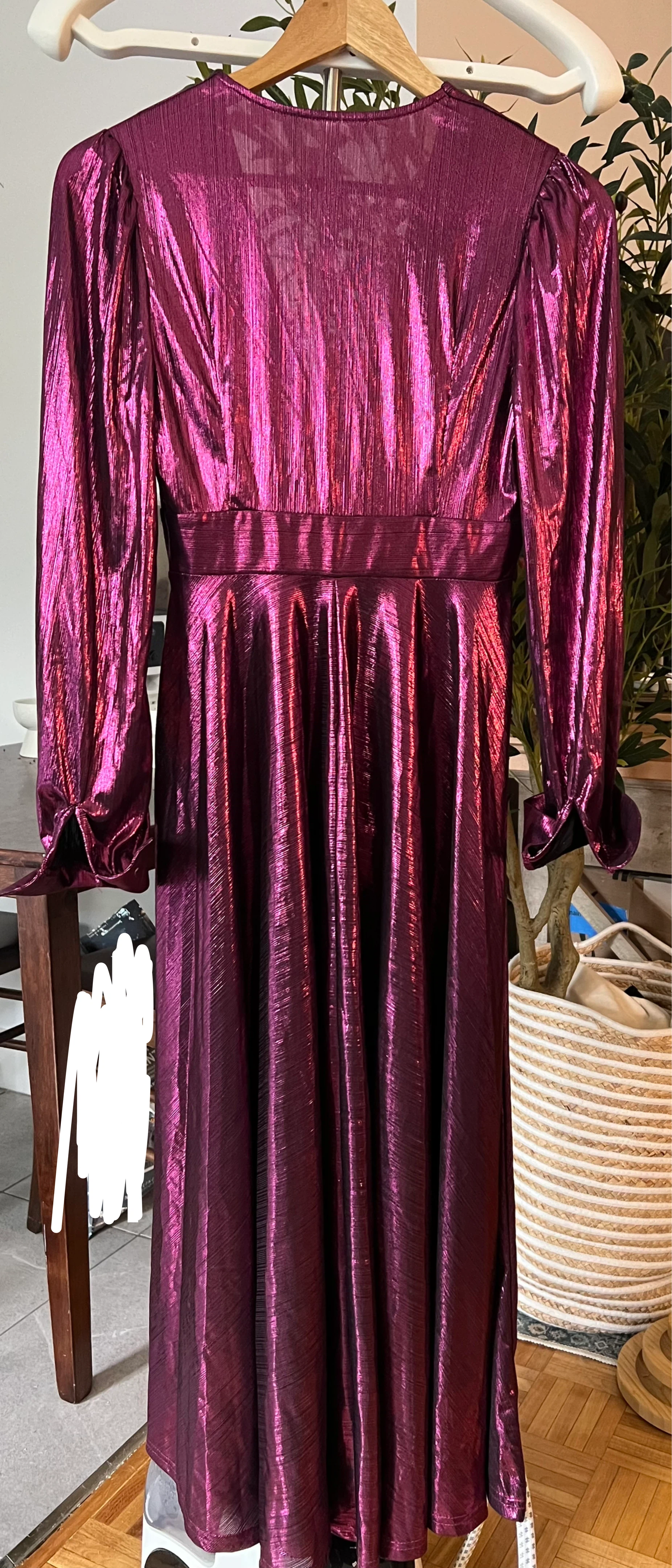 Metallic Magenta Party Dress (XS) - photo 2