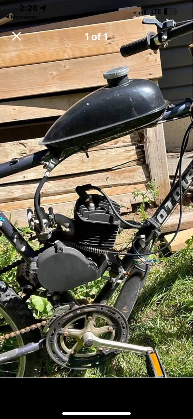 Black Motorized Bicycle