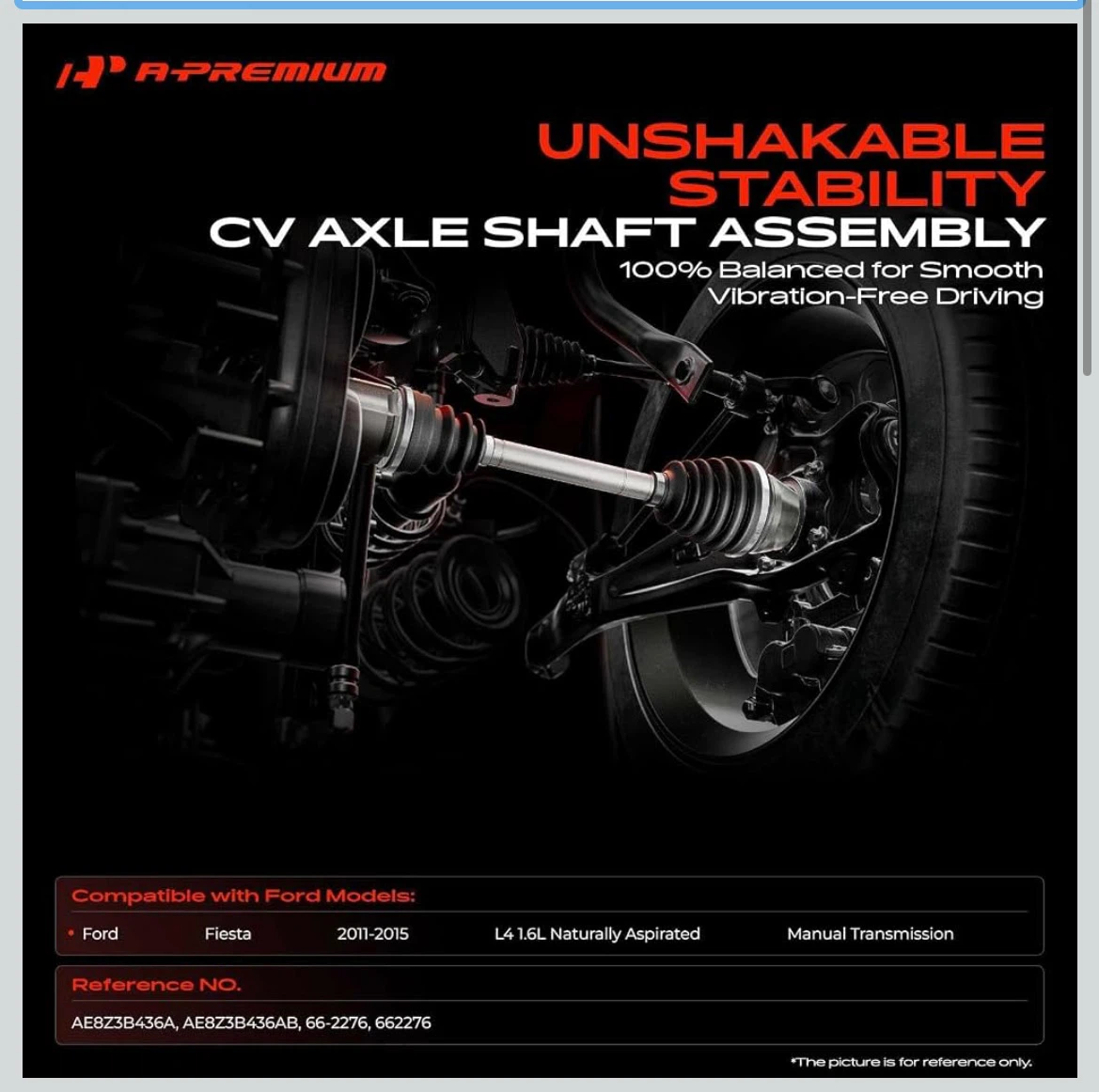 A-Premium CV Axle Shaft Assembly for Ford Fiesta - photo 2