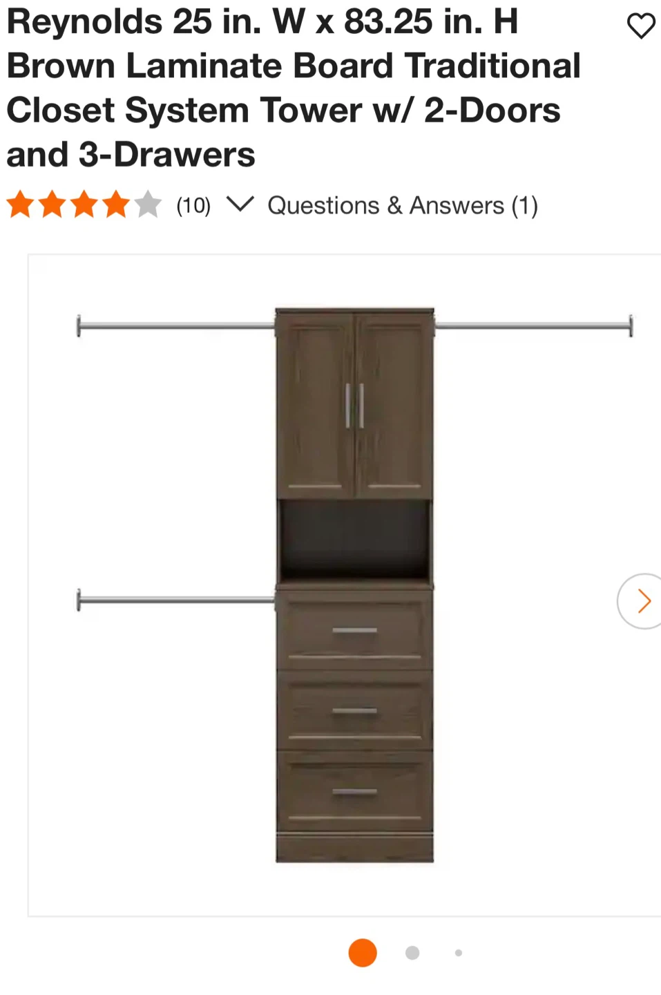 Reynolds Brown Laminate Closet System Tower