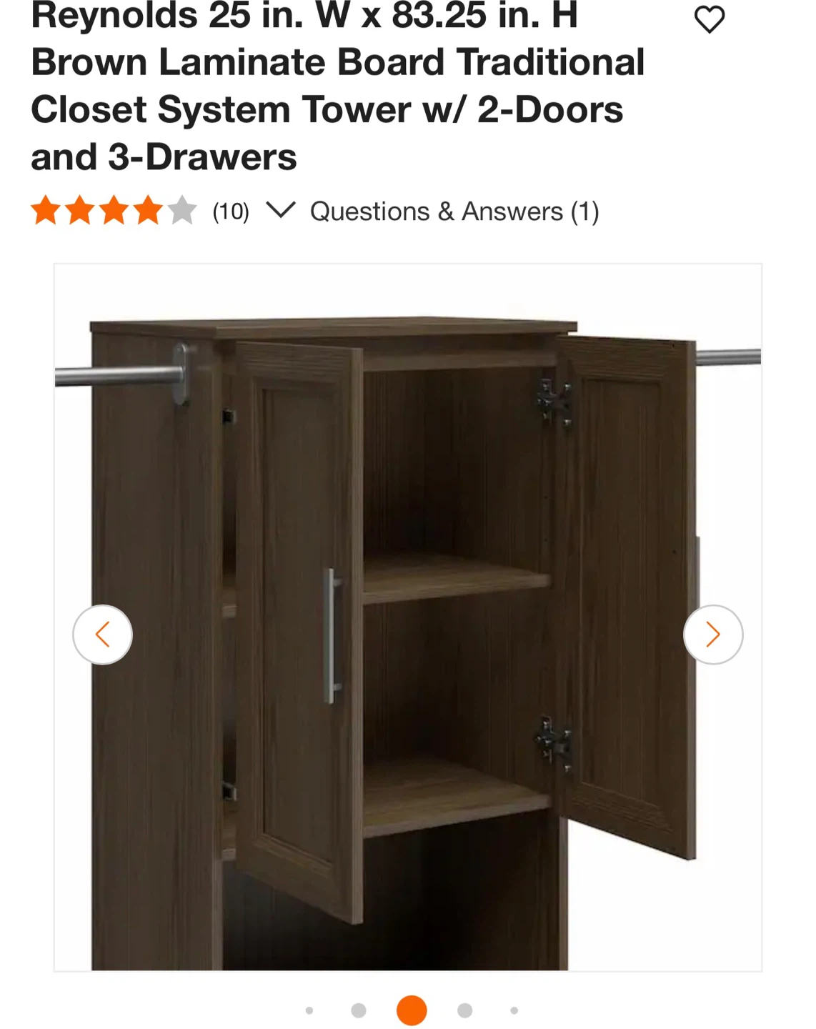 Reynolds Brown Laminate Closet System Tower - photo 3