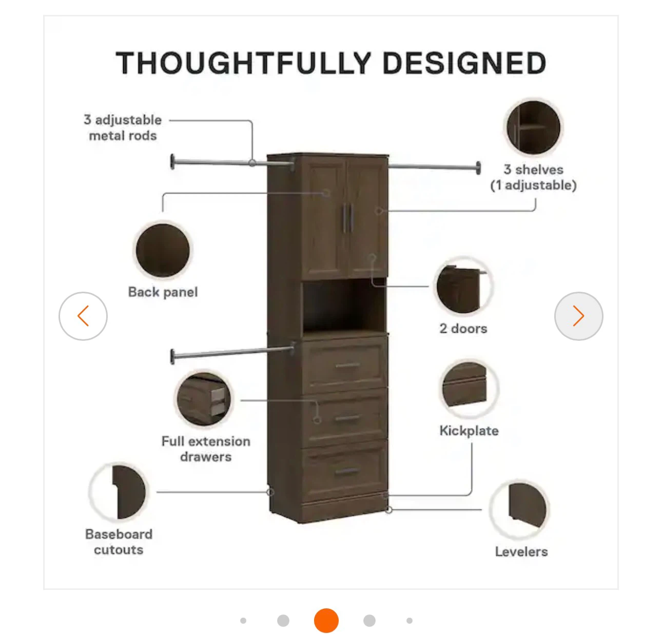 Reynolds Brown Laminate Closet System Tower - photo 5