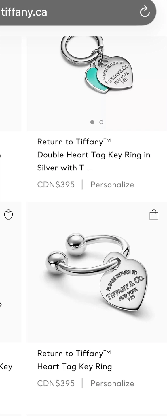 Tiffany & Co. Return to Tiffany Heart Tag Key Ring