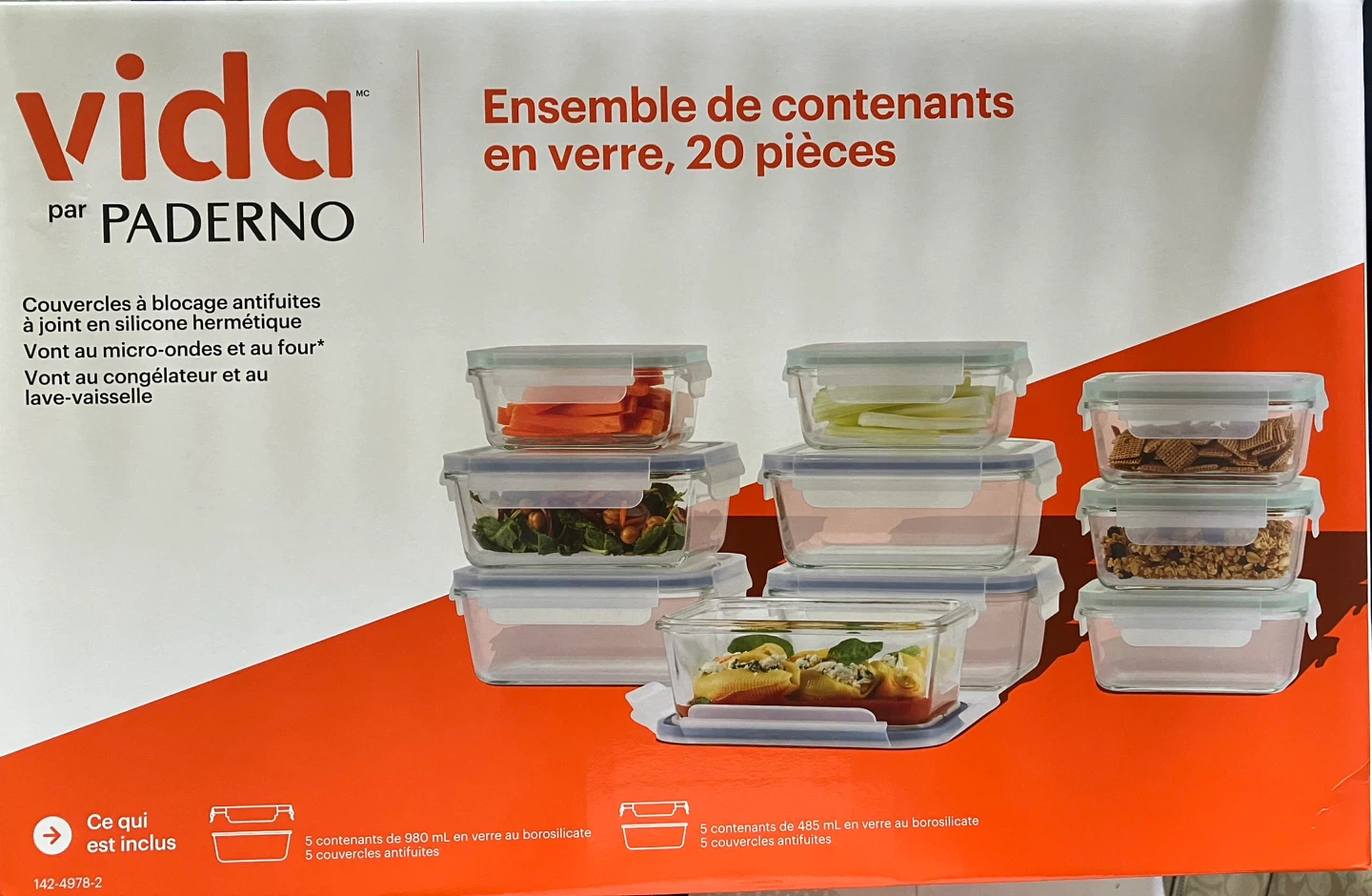 Vida by Paderno Glass Food Storage Set