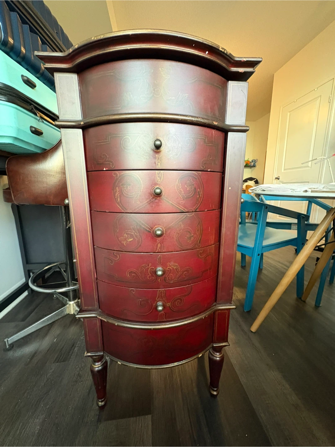 Vintage Style Standing Jewellery Armoire