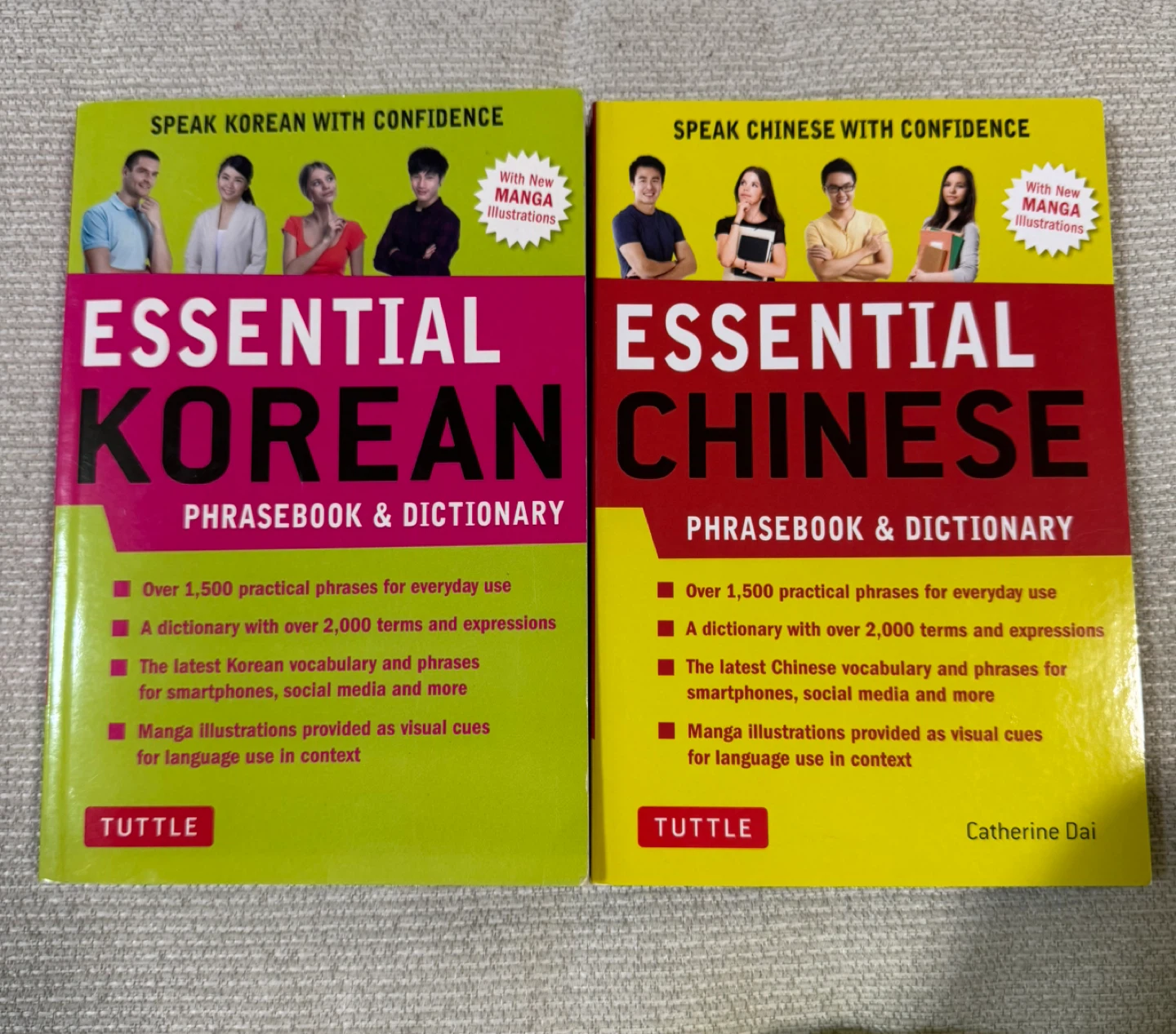 Essential Chinese and Korean Phrasebook & Dictionary Set