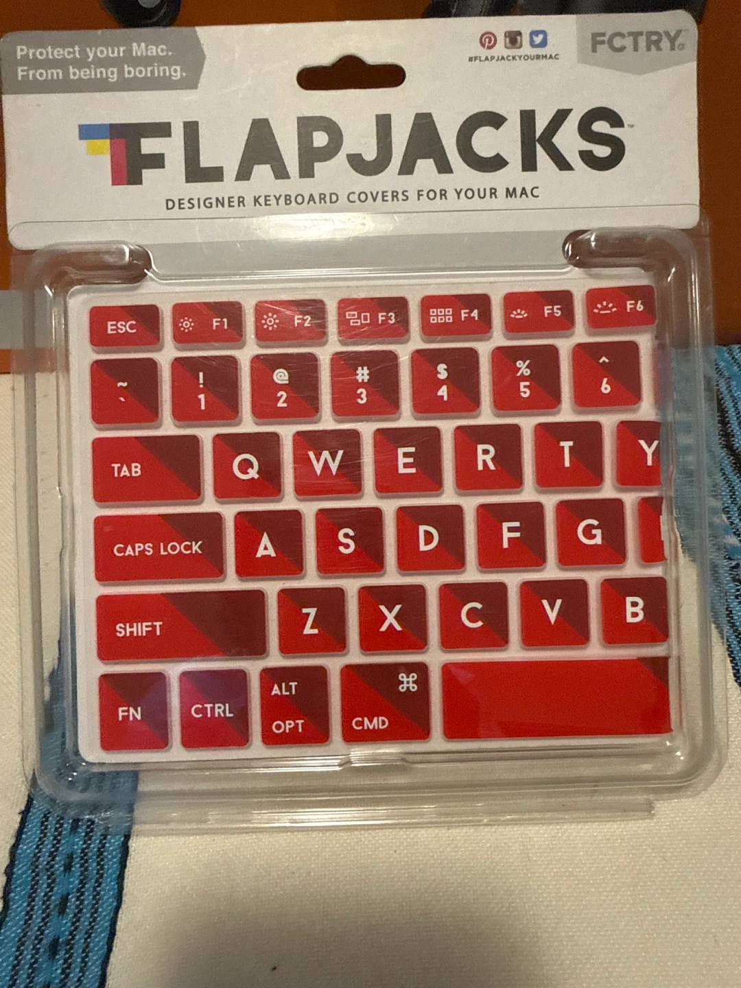 FCTRY Flapjacks Keyboard Cover 2-Tone Red