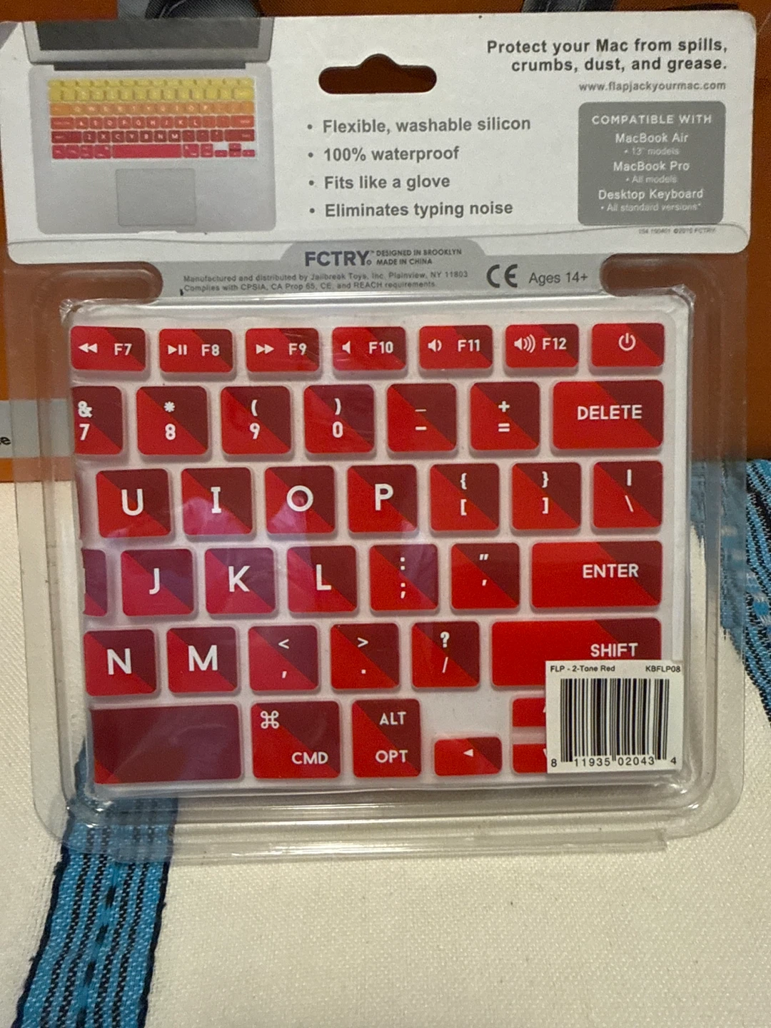 FCTRY Flapjacks Keyboard Cover 2-Tone Red - photo 2