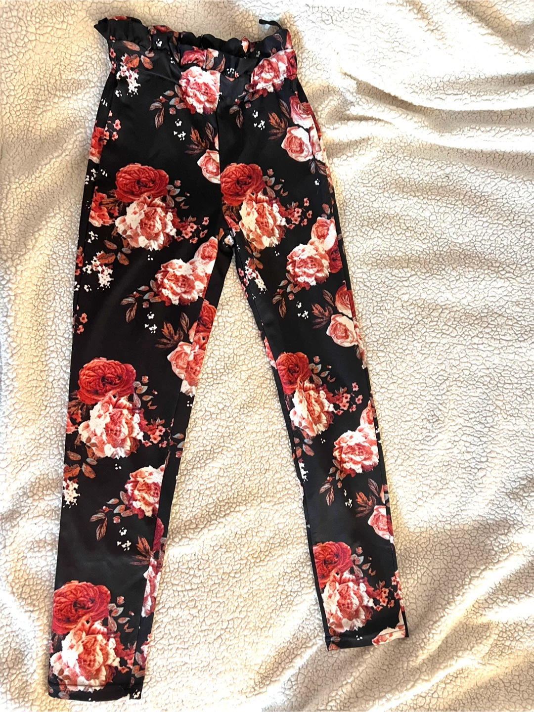 Floral High-Waisted Pants (XS) - photo 2