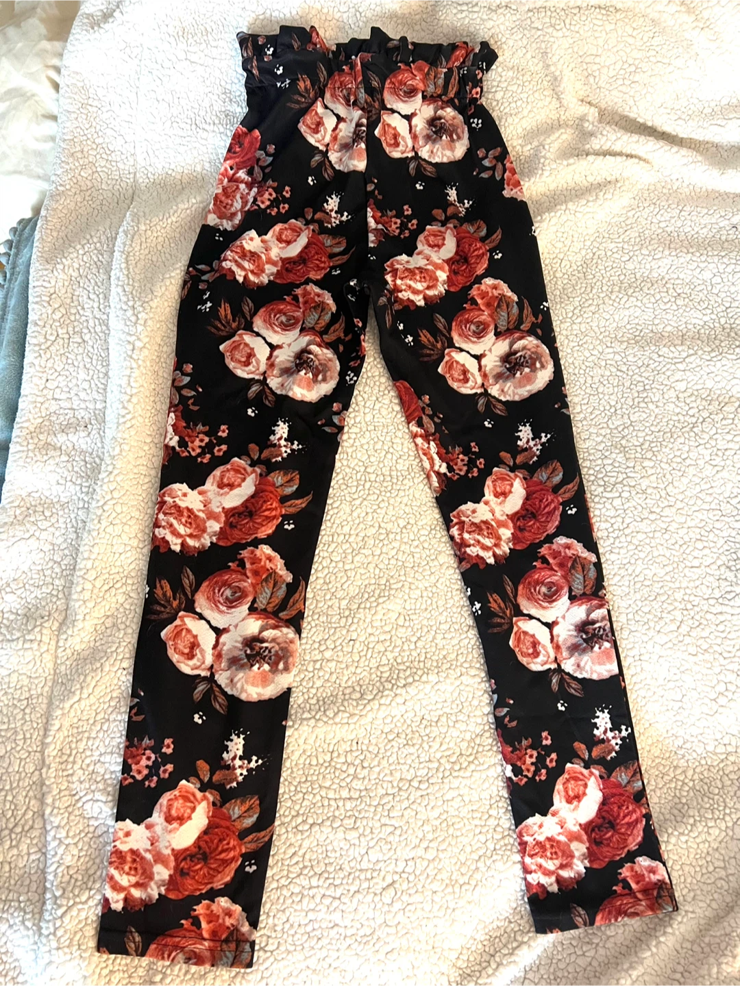 Floral High-Waisted Pants (XS) - photo 3