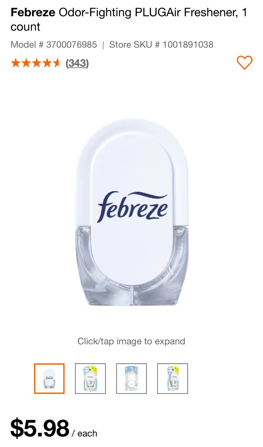 Febreze PLUGAir Odor-Fighting Freshener