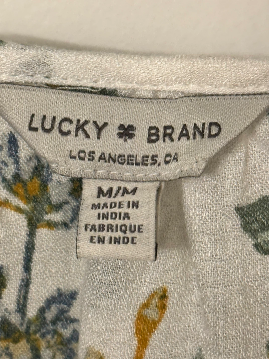 Lucky Brand Floral Flutter Sleeve Blouse – Size M - photo 2