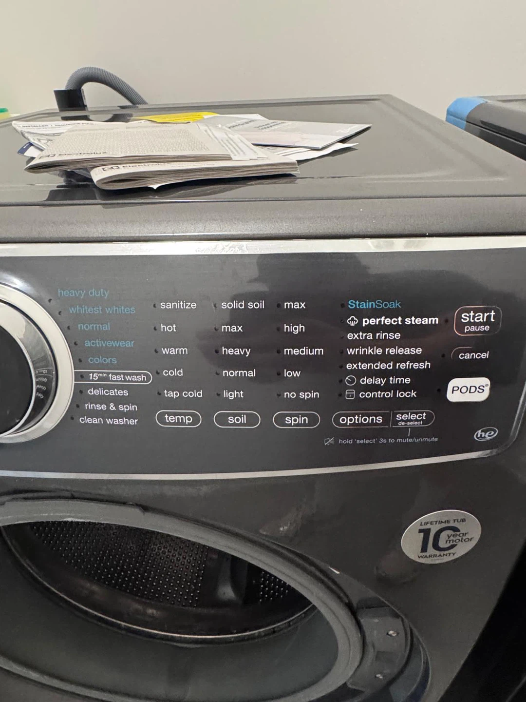 Electrolux LuxCare Wash SmartBoost Front Load Washer - photo 3
