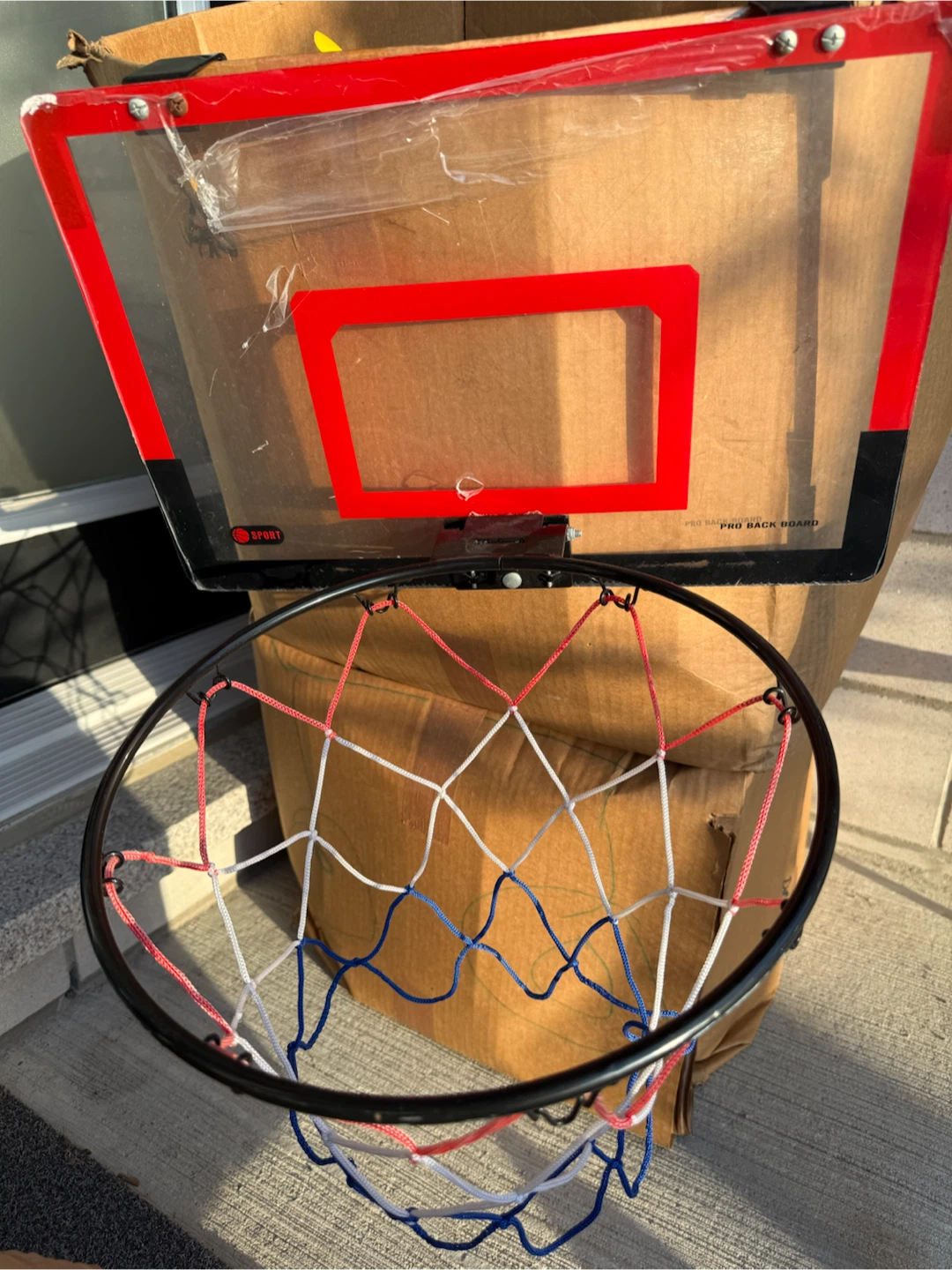 door Sport Pro Backboard Basketball Hoop