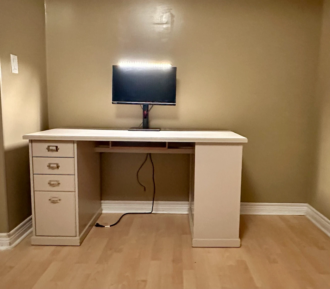 Ikea White Office Desk with Drawers and Shelving - photo 3