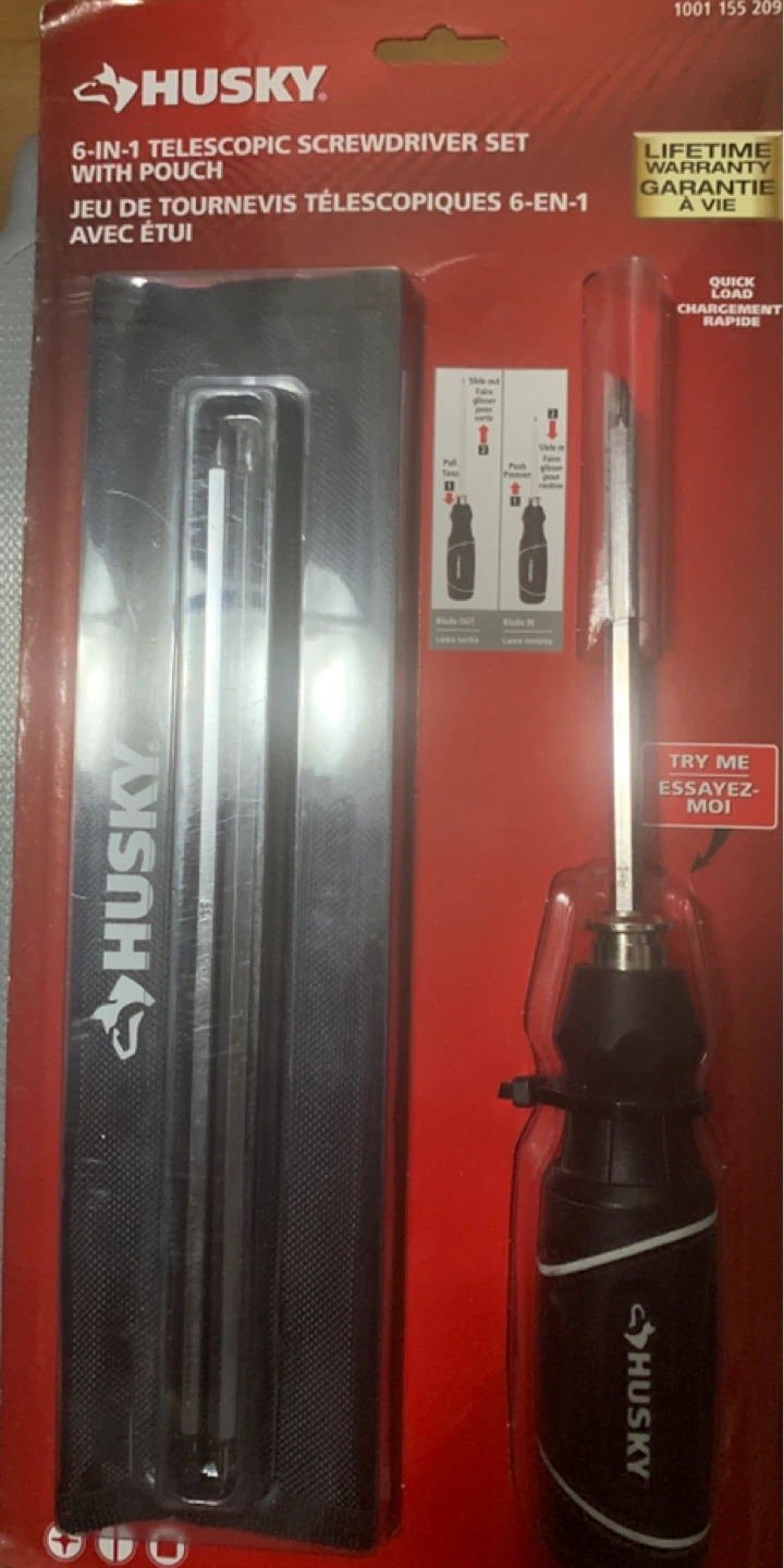 Husky 6-in-1 Telescopic Screwdriver Set