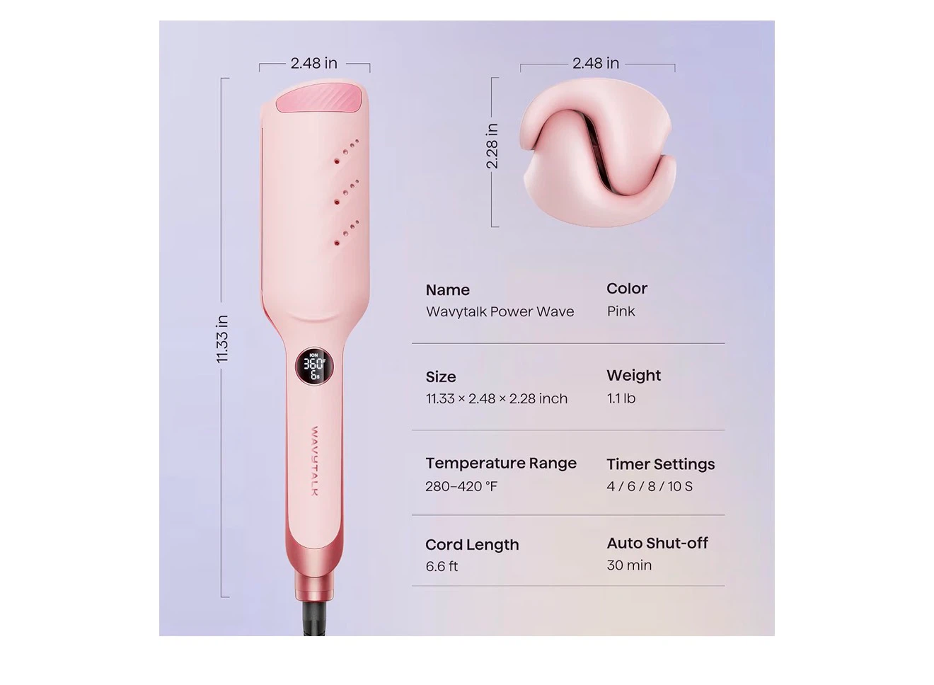 Wavytalk Power Wave Hair Crimping Iron - photo 5