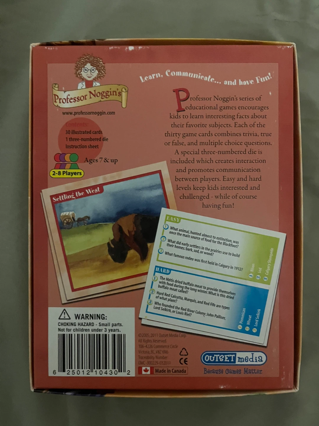 Professor Noggin's History of Canada Card Game - photo 2
