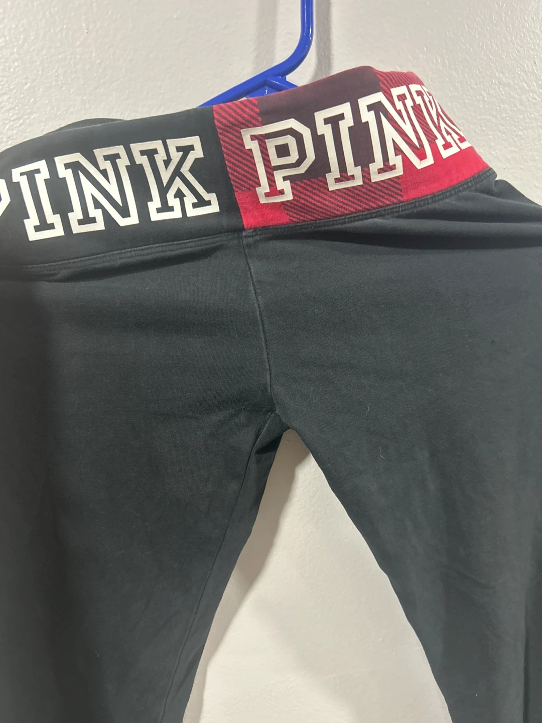 PINK  Yoga Leggings XS Black Plaid - photo 3