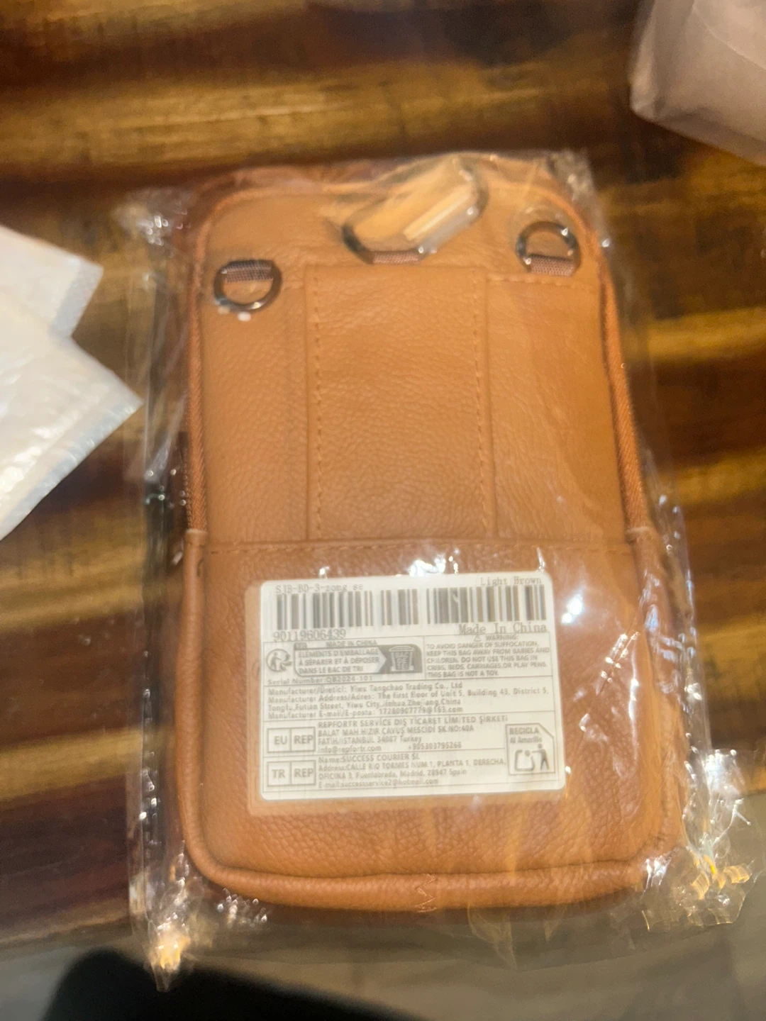 Light Brown Leather-Style Belt Pouch - photo 2