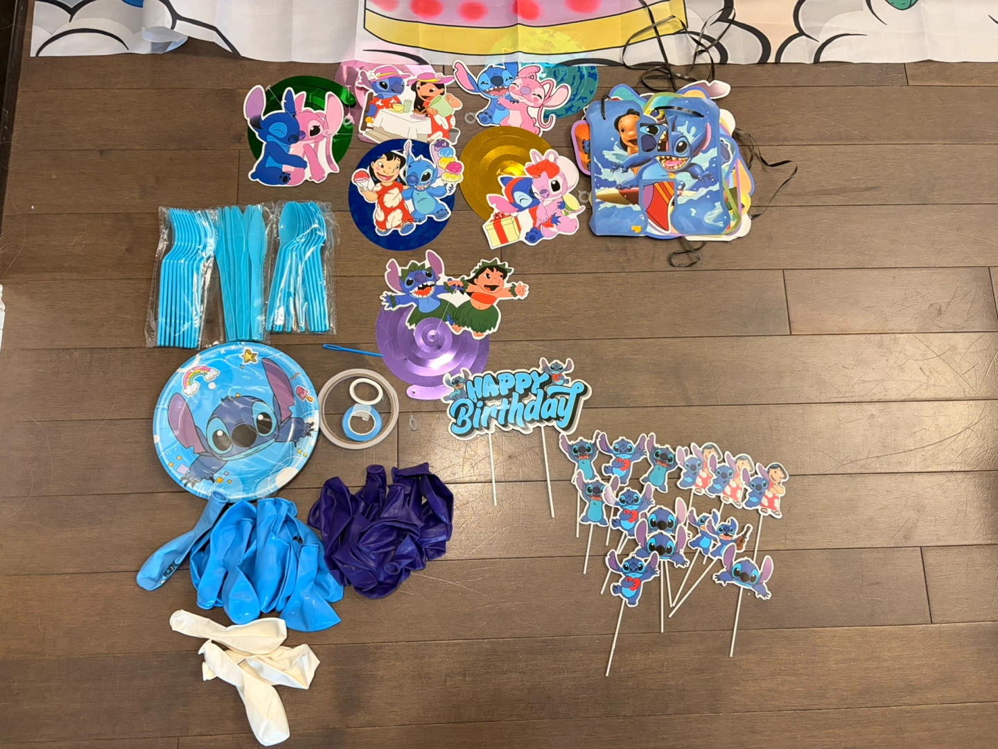 Disney Stitch Happy Birthday Party Supplies Set - photo 2
