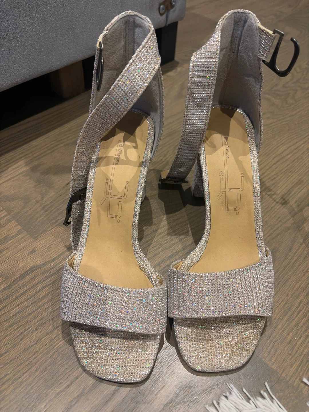 Baurzi Shoes Glitter Block Heels Size 37