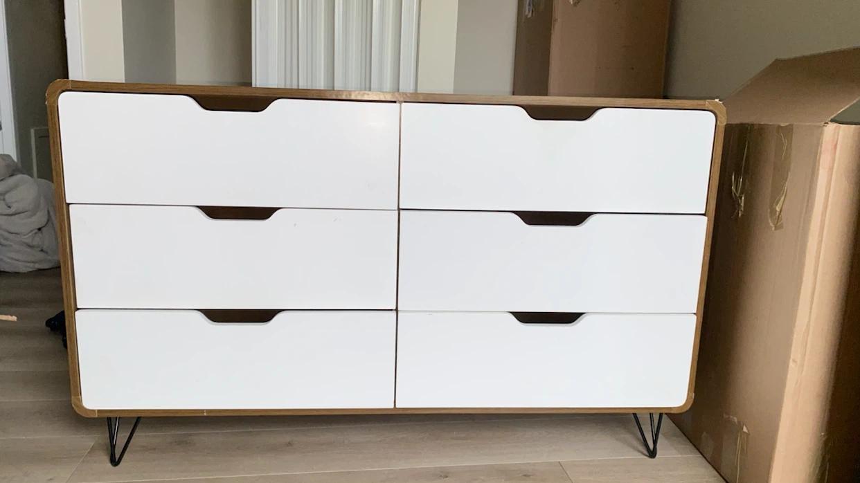 Six-Drawer Wooden Dresser