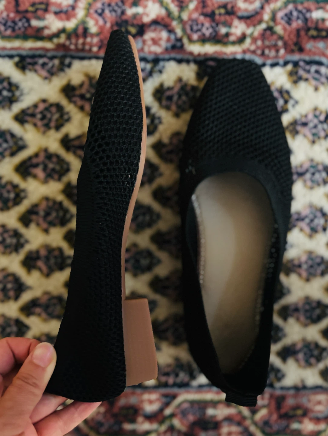 Black Knit Ballet Flats，fits US 6.5. - photo 3