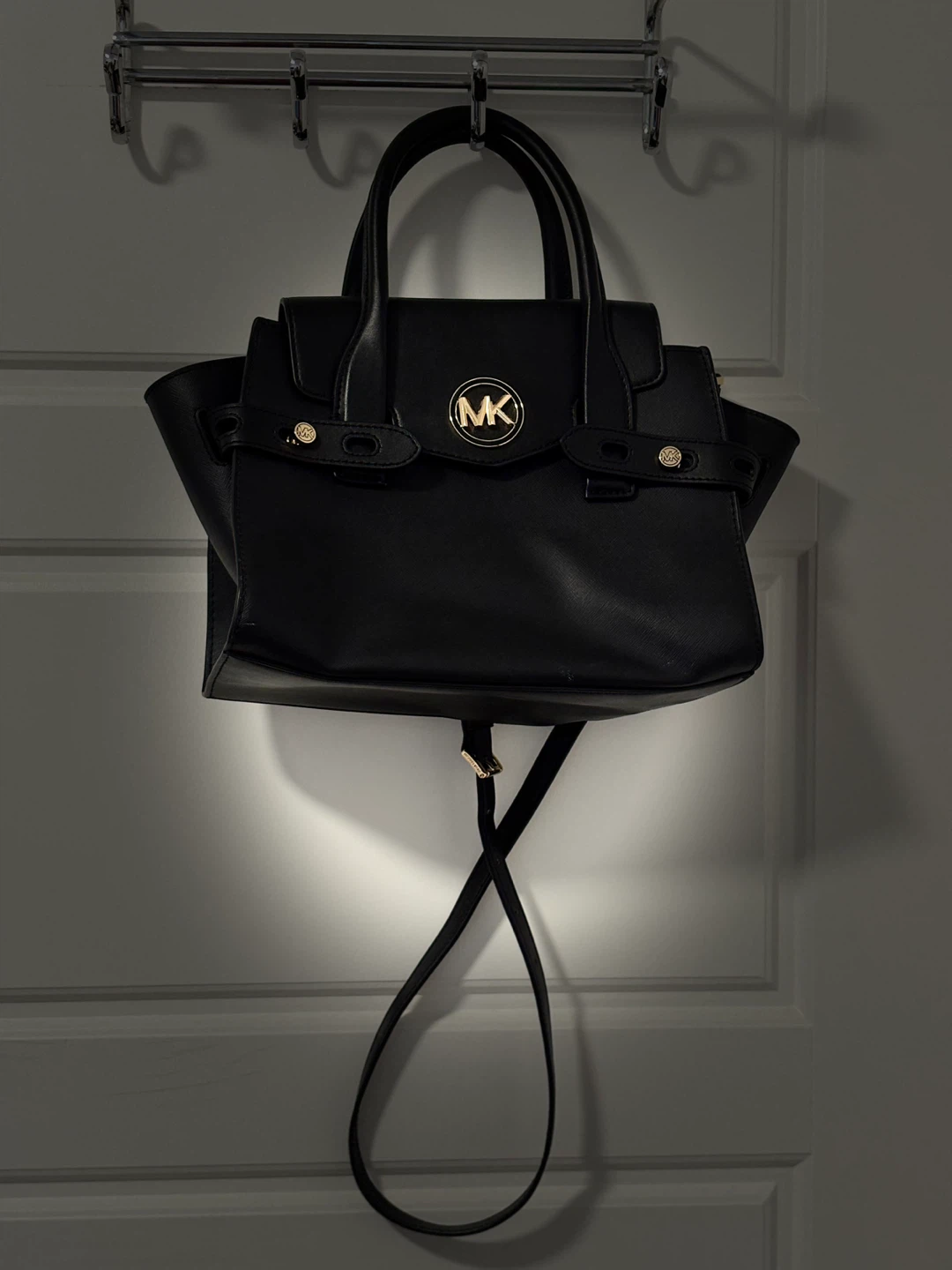 Michael Kors Black Carmen N/S Leather Satchel Bag NEW!! - photo 4