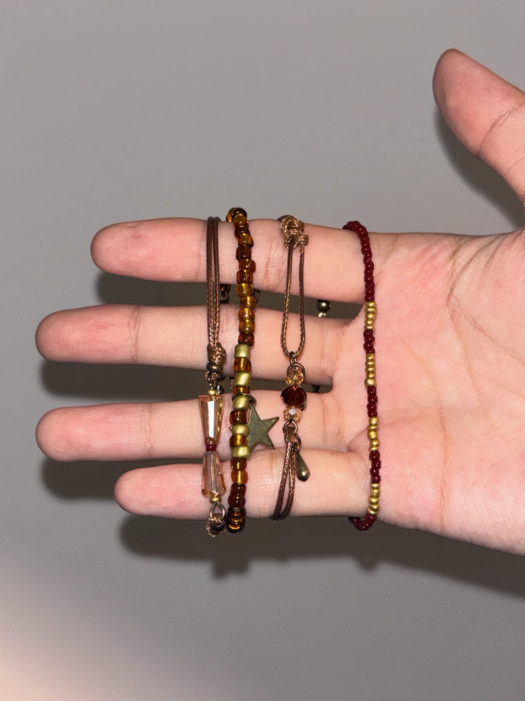 Set of 4 Boho Beaded Bracelets