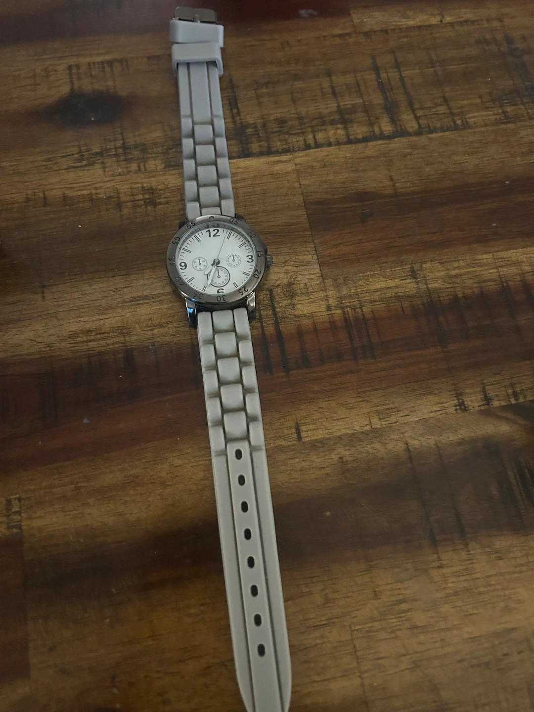 Light Grey Silicone Wristwatch