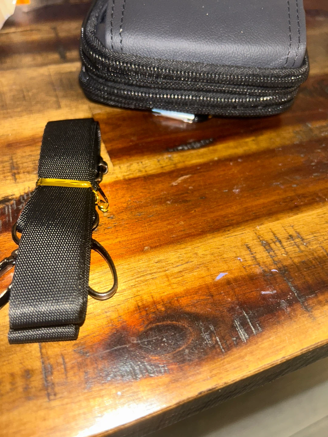 Black cell phone waist pouch with belt loop - photo 3