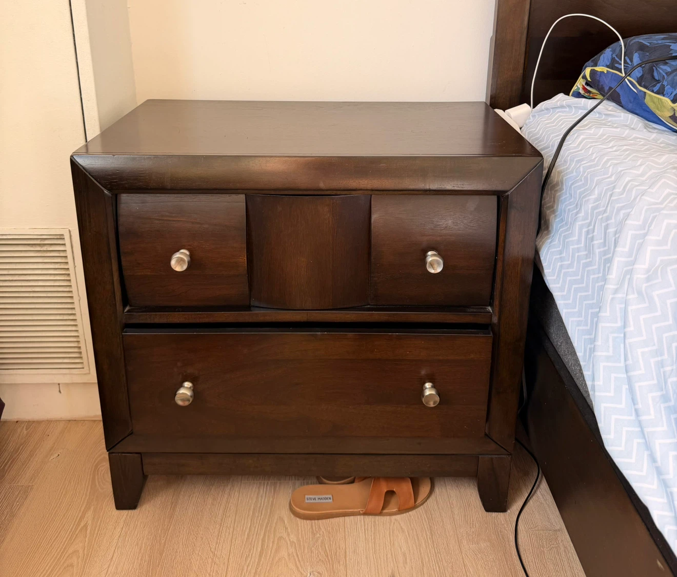 Dark Wood Nightstand